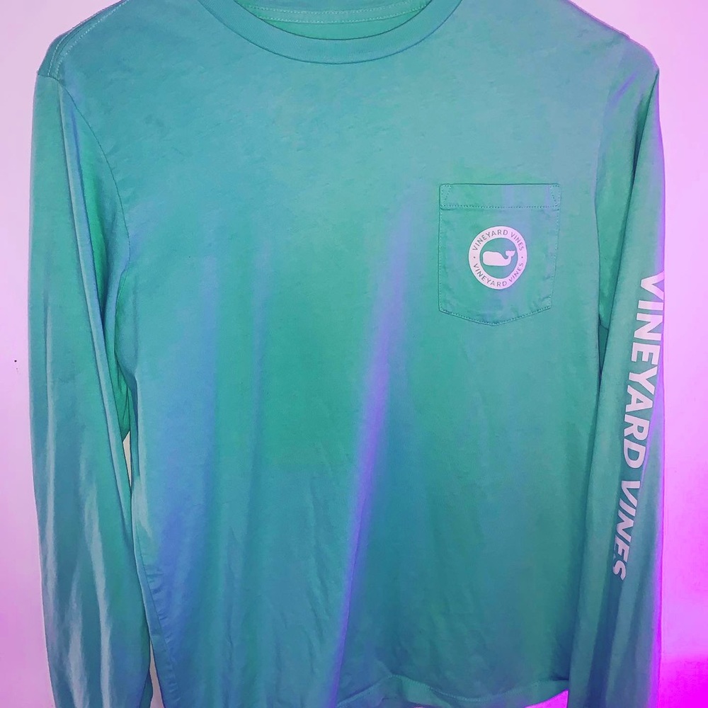 Vineyard Vines: Teal Green Long Sleeve Shirt